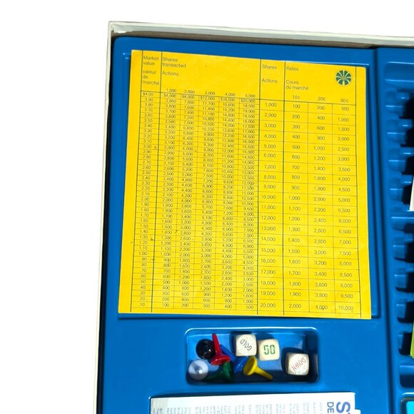 VTG Stock Ticker Board Game Deluxe Edition Complete Copp Clark Wooden Die USA - Picture 5 of 9